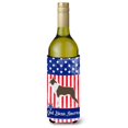 thumbnail image 1 of Caroline's Treasures USA Patriotic Boston Terrier Botella de vino Aislante para bebidas Hugger, 750 ml, Multicolor Caroline's Treasures BB3344LITERK, 1 of 1