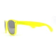 thumbnail image 3 of Classic Iconic Silver Mirror Lens Horn Rim Sunglasses Yellow, 3 of 4