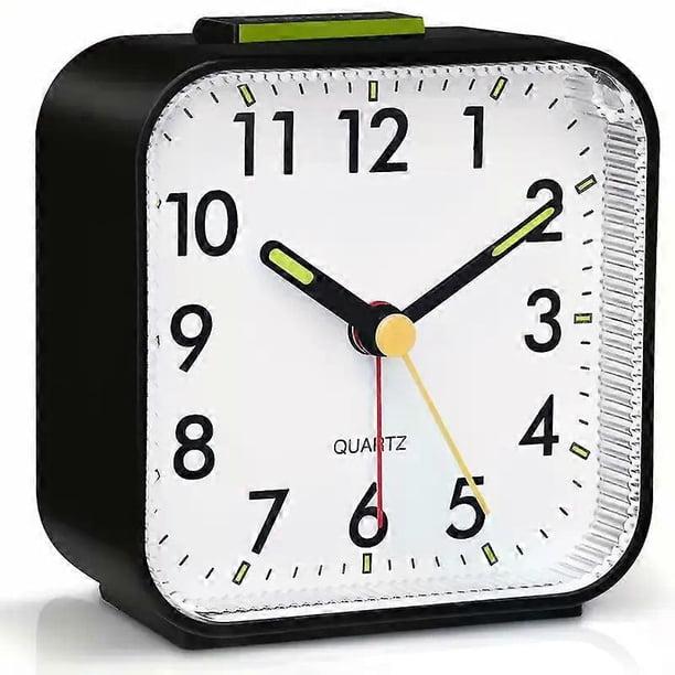 Classic Analog Snooze Alarm Clock - Effortless Snooze, Durable Travel Design, Luminous Hands, Whisper-Quiet, Ideal for Heavy Sleepers, Bedrooms & Offi