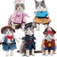 thumbnail image 2 of Ropa divertida para gatos, ropa para perros y gatos, ropa para cosplay, mono para mascotas, traje para Halloween, vestido para perros, chihuahua, bulldog francés, trajes para perros, 2 of 5