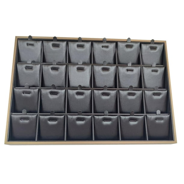 Organizador de bandeja de joyería, tocador Rectangular, soporte para pendientes, collar, colgante, bandeja organizadora, estuche de almacenamiento par Estilo F