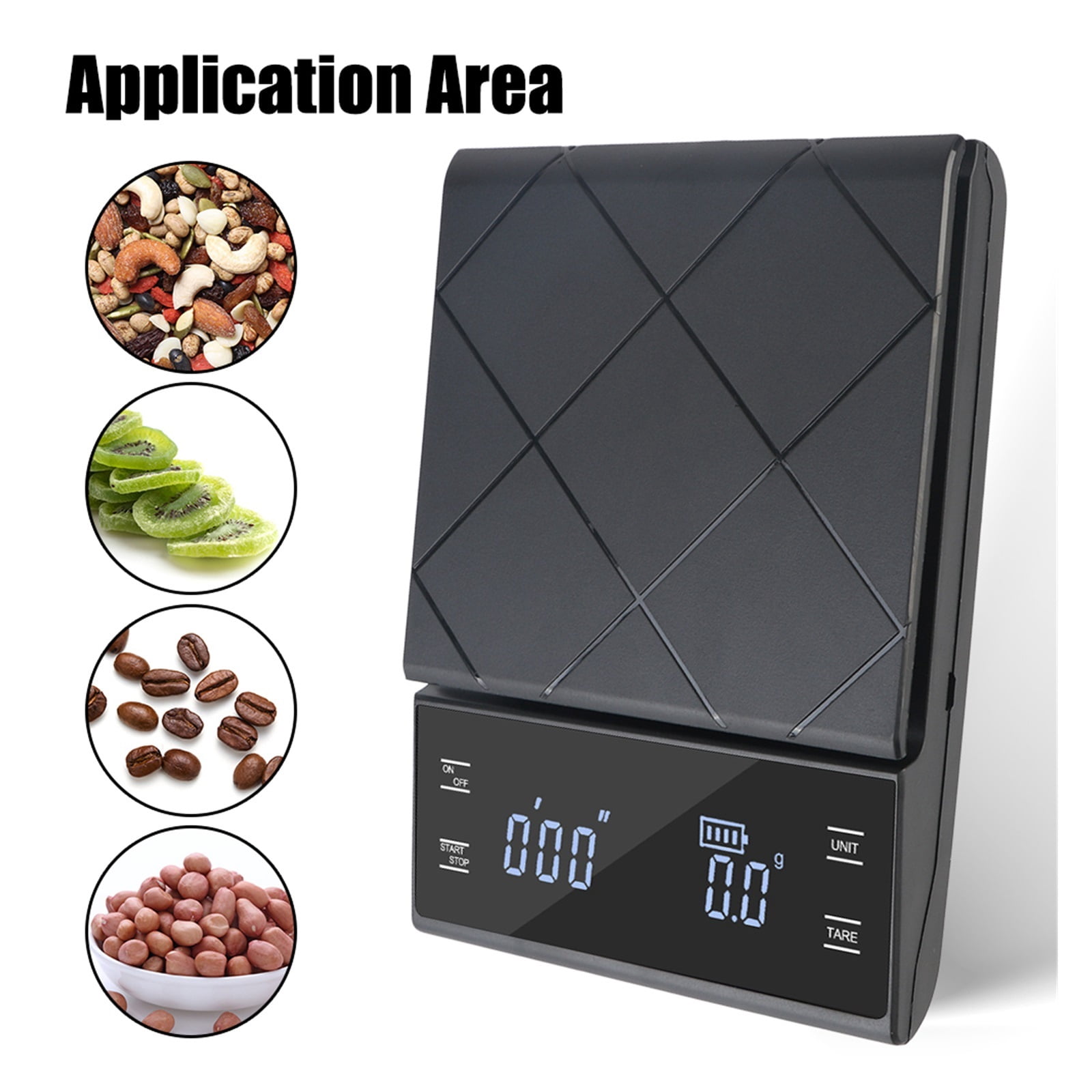 Digital 3KG/0.1g LED Display Precision Auto Timer Coffee Kitchen Weight Scale Electronic ,Multifunction
