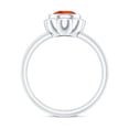 thumbnail image 2 of Rosec Jewels Lab Grown Orange Sapphire Flower Engagement Ring - AAAA Grade - 1.6 Carat Sapphire Solitaire Ring - with Jewelry Box, 18K White Gold, US 4.50, 2 of 8