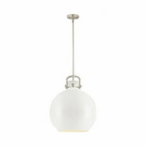 410-1SL-SN-M410-16W-Innovations Lighting-Newton Sphere - 1 Light Pendant In Industrial Style-21.38 Inches Tall and 16 Inches Wide-Satin Nickel