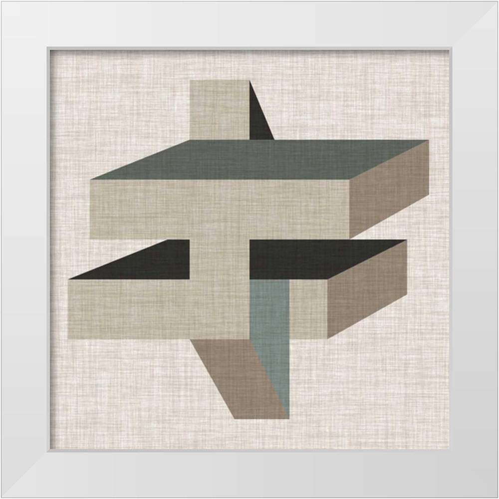 Vess June Erica 20x20 White Modern Wood Framed Museum Art Print Titled - Geometric Perspective II