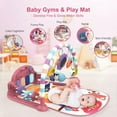 thumbnail image 2 of Baby Play Mat Baby Gym,Funny Play Piano Tummy Time Baby Activity Mat with 5 Infant Sensory Baby Toys & 4 Wrist Rattle Socks, Boy & Girl Gifts for Newborn Baby 0 to 3 6 9 12 Months(Pink), 2 of 7