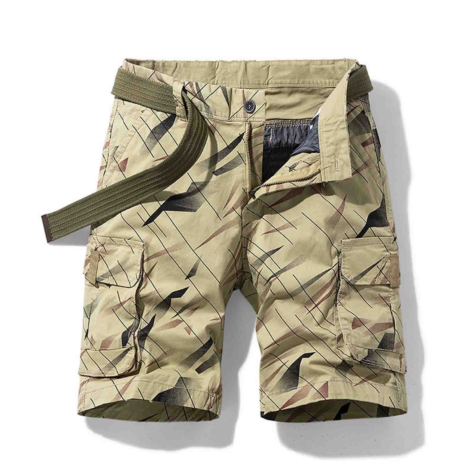 cllios Men's Cargo Shorts Big and Tall Multi Pockets Shorts Outdoor