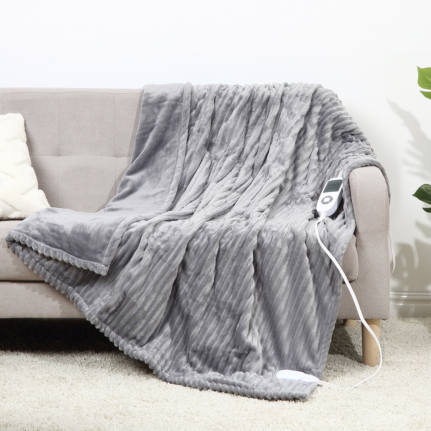 GlowSol Heated Blanket Electric Throw Fast Heating Throw Blanket 10