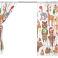 thumbnail image 4 of Coolnut Christmas Forest Animals Set Semi Sheer Curtains Window Voile Drapes Panels Treatment-55x78in for Living Room Bedroom Kids Room2 Pieces, 4 of 4