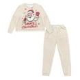 thumbnail image 2 of Tutolipy Christmas Pajamas for Women Santa Claus Printed Sleepwear Comfy Nightwear with Pockets Snowflake Printed Pjs Set for Home, 2XL, 2 of 6