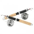 thumbnail image 3 of Fishing Rod Reel Mini Ice Combo Lightweight Portable Metal Telescopic Ice Fishing Reel with Wooden Handle Rod with/without Guide ,Rigid Aluminum Skeletal Frame, 3 of 6