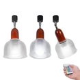 thumbnail image 1 of FSLiving J Type Track Lighting, Glass Ceiling Spotlight Remote Control, Color Changing RGB Tunable White A19 Smart Bulb Dome Lights for Kitchen Island Shopwindow Disco Ball - Set of 3, 1 of 8