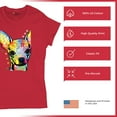 thumbnail image 4 of Tee Hunt Dean Russo Cute Chihuahua T-Shirt Neon Colorful Dog Women's T-Shirt Tee, Red, Large, 4 of 5