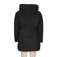 thumbnail image 6 of Stamzod Womens Winter Jacket with Pocket Fashion Solid Color Long Sleeve Mid Length Jackets Casual Fleece Lined Thicked Warm Coat for Women Black M, 6 of 9