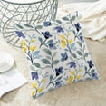 thumbnail image 4 of Spring Pillow Covers 18x18 Inch 2 Pcs, Blue and Yellow Flower Decorative Throw Pillows,Vintage Plant Floral Summer Seasonal Outdoor Decor Pillowcase Linen Cushion Cover for Couch Sofa, 4 of 6