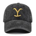 thumbnail image 1 of RO Gorra de béisbol vintage amarilla Gorra de camionero desgastada lavada ajustable Unisex (Género), 1 of 4