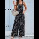 thumbnail image 4 of Bohemios Informales de Verano para Mujer, de Pierna , Holgados, con Estampado Floral y Bolsillos. Negro S, 4 of 10