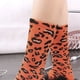 thumbnail image 5 of Sonducket Calcetines femeninos con personalidad de otoño e invierno, calcetines de algodón de Color neutro con estampado de leopardo Medias Rosa roja, 5 of 5