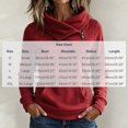 thumbnail image 3 of Shihyeh Women's Cowl Neck Hooded Sweatshirt Long Sleeve Front Pocket Casual Warm Top for Women, 3 of 6