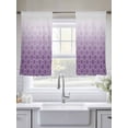 thumbnail image 5 of Abstract Texture Sheer Curtains 54 Inches Long 2 Panels Classic Purple Gradient Line Light Filtering Semi Sheer Window Curtains Drapes for Bedroom Living Room 52"x54", 5 of 7
