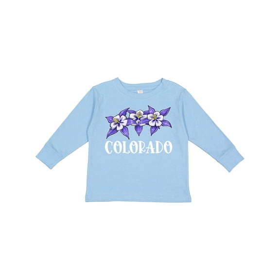Inktastic Colorado Columbine Flowers Boys or Girls Long Sleeve Toddler T-Shirt