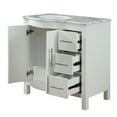 thumbnail image 5 of Silkroad Exclusive V0290WW36L 36 in. Carrara White Marble Top Single Sink Bathroom Vanity, 5 of 5