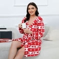 thumbnail image 5 of PEASKJP Womens Robe Soft Light Hotel Bathrobe Cypress, Red XXL, 5 of 5