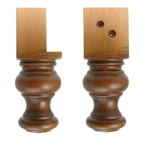 5 3 4 Inch Finished Turned Sofa Leg Set Of 2 Height 5 3 4 Inches Excludes Mount By Leg Daddy Usa