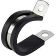thumbnail image 1 of HSHDLDF 12 Pack 1/2 Inch Rubber Cushioned Stainless Steel Cable Clamp Hose Clamp Pipe Clamp (1/2 Inch), 1 of 4