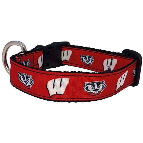 Brand New Wisconsin Pet Dog Collar(X-Small), Official Badgers Logo/Colors