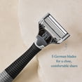 thumbnail image 3 of 2X - Harry's 5-Blade Men's Razor - 1 Razor Handle + 2 Razor Blade Cartridges - Charcoal, 3 of 4