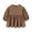 Brown, variant on WOLLED Baby Girls Pullover Dresses Spring Casual Long-Sleeve Solid Color Dresses for Infant 1-6 Years Old Loose Back with Button Dresses for Kids