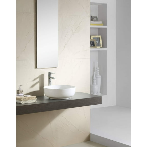 Fine Fixtures Round Thin Edge Vessel Sink Vitreous China W/O Overflow