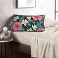 thumbnail image 6 of Goofa Green Tropical Leaves Pattern Pillow Case – Plush & Soft Cushion Cover, Hypoallergenic Throw Pillow Case for Comfortable Sleep with Envelope Closure-14"x20", 6 of 6
