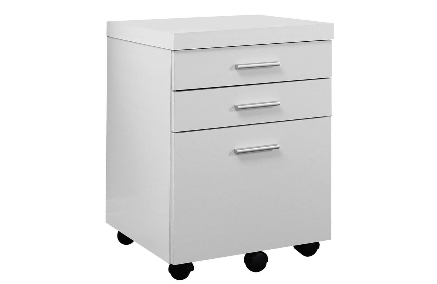 Monarch Specialties File Cabinet, Rolling Mobile, Storage Drawers, Printer Stand, Office, Work, Laminate, White, Contemporary, Modern