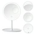 thumbnail image 3 of 1Ensemble Miroir Cosmétique de Table avec Lumière LED Miroir de Maquillage de Bureau (Blanc), 3 of 8