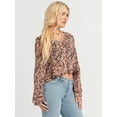 thumbnail image 2 of Jessica Simpson Women's Stayce Cropped Ruffle Top with Long Sleeves, Sizes XS-XL, 2 of 6