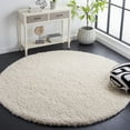 thumbnail image 2 of SAFAVIEH Santa Monica Cali Solid Shag Area Rug, Ivory, 3' x 3' Round, 2 of 9