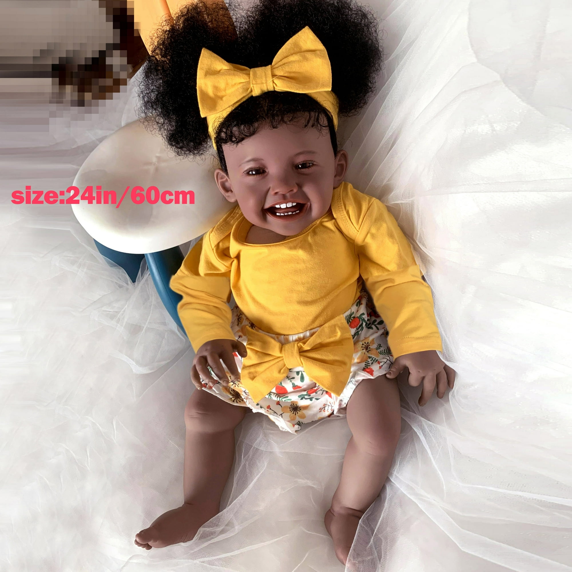 ICradle Angelbaby Reborn Twin Baby Dolls Set - 24 Inch Realistic Boy & Girl, Soft Silicone, Includes Outfits & Accessories