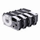 thumbnail image 1 of Black on White Label Tape, 12mm, 4 Pack, Compatible with Multiple Label Maker Models, 1 of 5