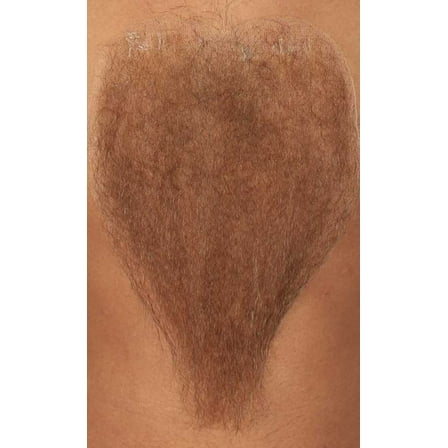 HPO Adult Men’s Fake Chest Hair – Realistic Dark Brown Synthetic Fiber, Lightweight Costume & Cosplay Accessory