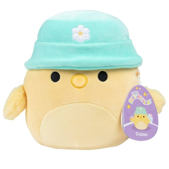 Squishmallows 8" Triston the Yellow Chick with Flower Bucket Hat - Officially Licensed Jazwares 2026 Plush - Collectible Soft & Squishy Stuffed Animal- Gift for Kids, Girls & Boys