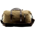thumbnail image 3 of LinYooLi Overnight Canvas Leather Travel Tote Duffel Shoulder Handbag Bag,170805-brown, 3 of 5