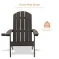 thumbnail image 5 of ACEGOSES 1 Pcs Outdoor Patio Adirondack Chair with Cup-holder for Garden, Lawn Yard and Beach,Brown, 5 of 9
