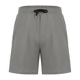 thumbnail image 2 of Running Shorts for Men, Men's Solid Casual Drawstring Closed Elastic Waist With Pockets Shorts, 2 of 6