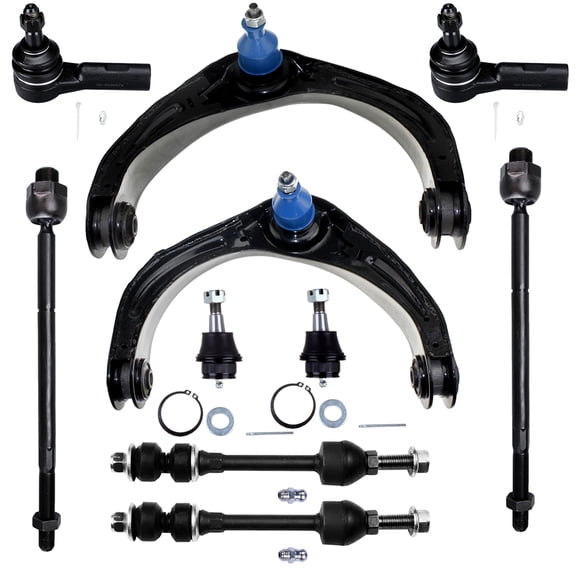 ECCPP 10PCS Front Suspension Kit for 2006-2008 for Dodge Ram 1500 Upper Control Arm and Ball Joint Sway Bar End Link Outer/Inner Tie Rod End Control Arm and Ball Joint Assembly