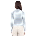 thumbnail image 3 of Playera Para Mujer Quarry A Rayas Con Cuello Alto Color Azul, 3 of 4