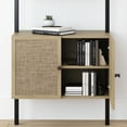 thumbnail image 5 of Nathan James Theo Open Shelf Bookcase with Rattan Drawers in Light Oak Wood and Matte Black Frame, 5 of 8