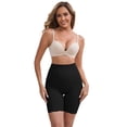 thumbnail image 4 of DARING DIVA Women's High Rise Tummy Control Ice Silk Seamless Boyshorts S Black, 4 of 6