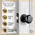 thumbnail image 3 of Balin Designs Pomos de puerta de cristal - Juego de pomos de puerta redondos de cristal negro mate - Pomos de puerta de cristal decorativos interiores - Perfecto para baño, dormitorio, pasillo y puert, 3 of 9